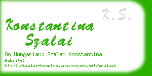 konstantina szalai business card